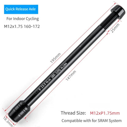 Aluminum Thru Axle for Road and Mountain Bikes (Indoor Training Setup)