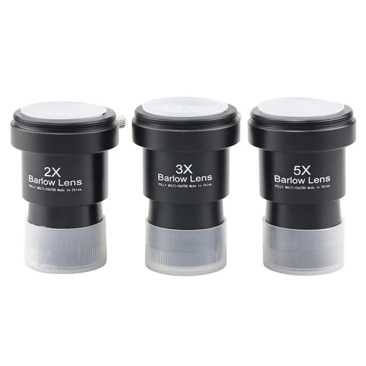 Set of 3 Barlow Lens 2X 3X 5X for Astronomical Telescope