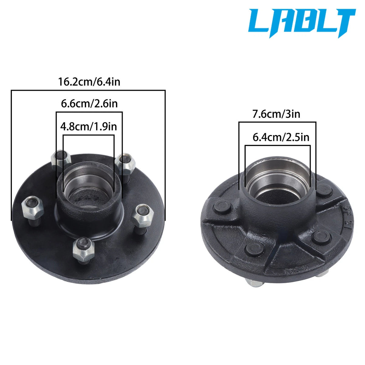Trailer Hub Assembly for 3500 lbs #84 Spindle (1-3/8 Inner, 1-1/16 Outer)