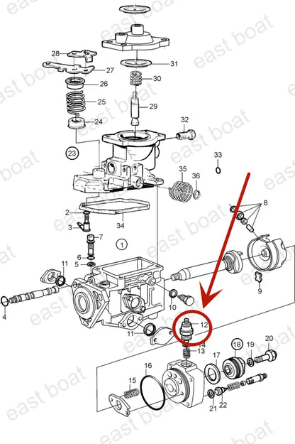 12V Stop Solenoid for Volvo Penta TAMD AD D DP TMD MS MD KAD KAMD SP