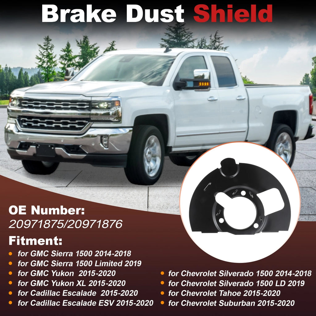 Front Left Right Brake Dust Shield Replacement for Chevrolet for GMC for Cadillac (1970–1975)