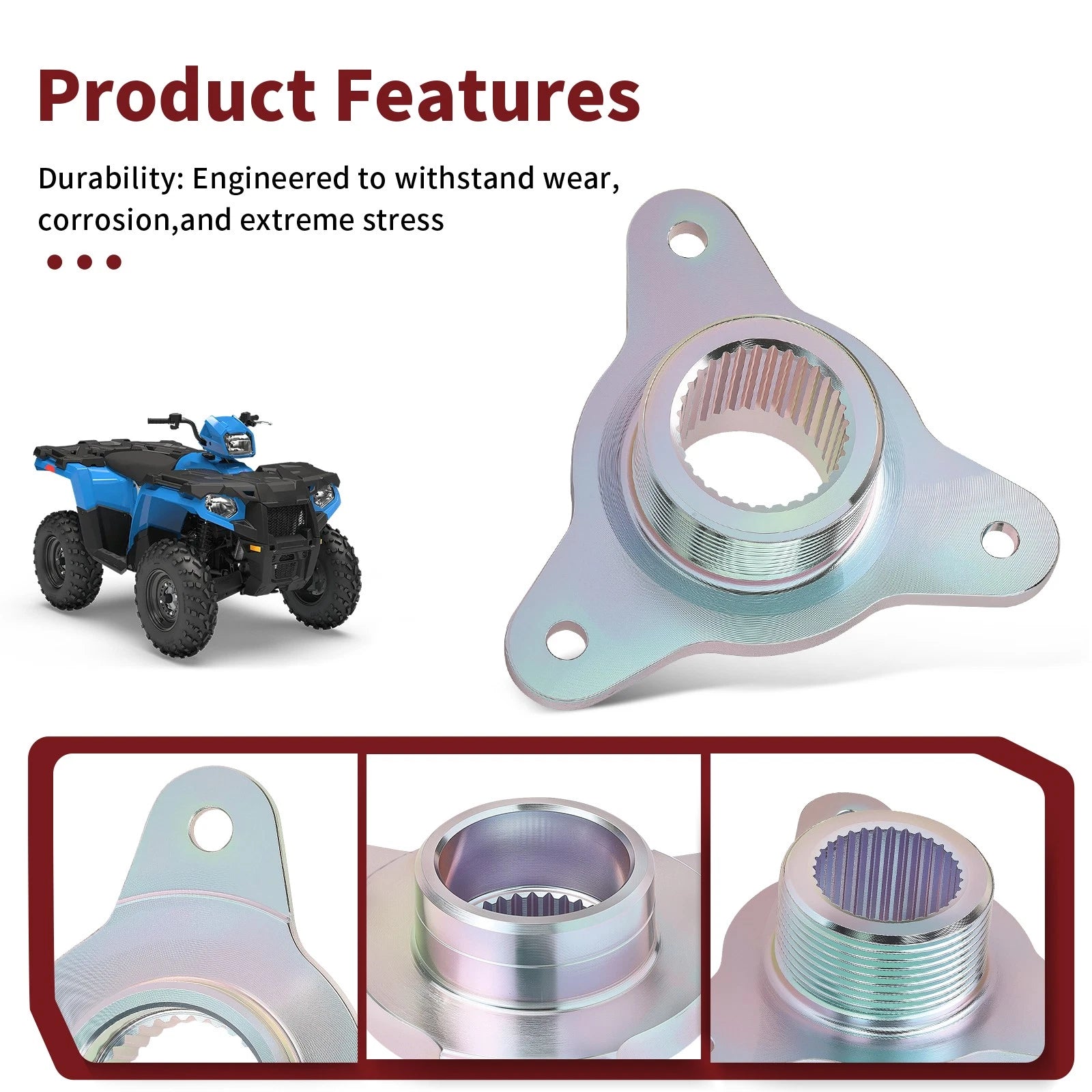 Rear Brake Disc Rotor Hub for Polaris Trail Boss 330 (2005–2013) 5631457