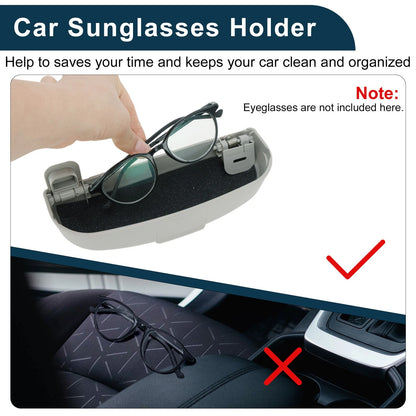 Sunglasses Case for Citroen C4 (2021–2025) Eyeglasses Holder Storage Box Gray