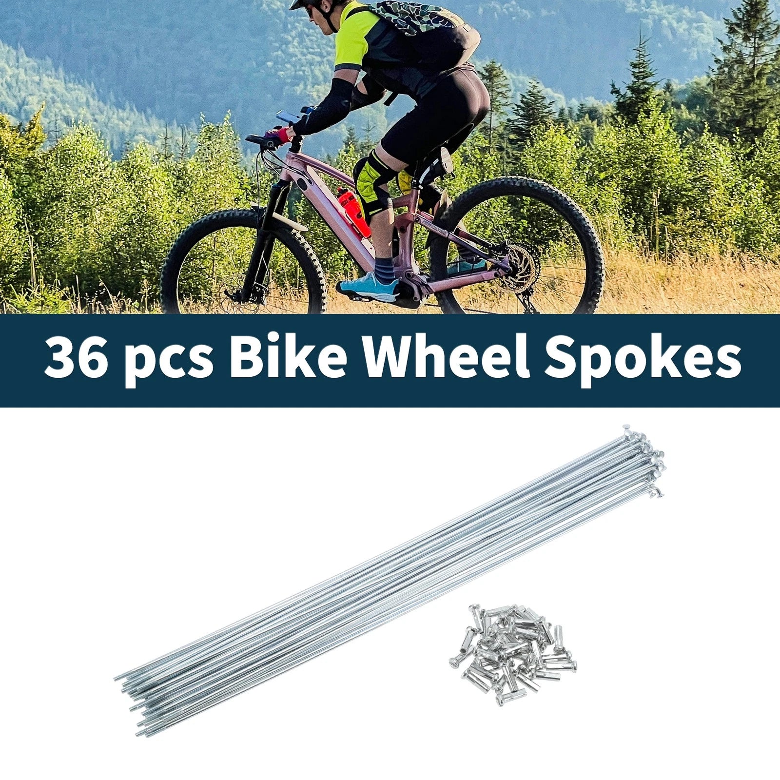 Bicycle Spokes Nipple Set 293mm Carbon Steel Galvanized Universal (Universal)