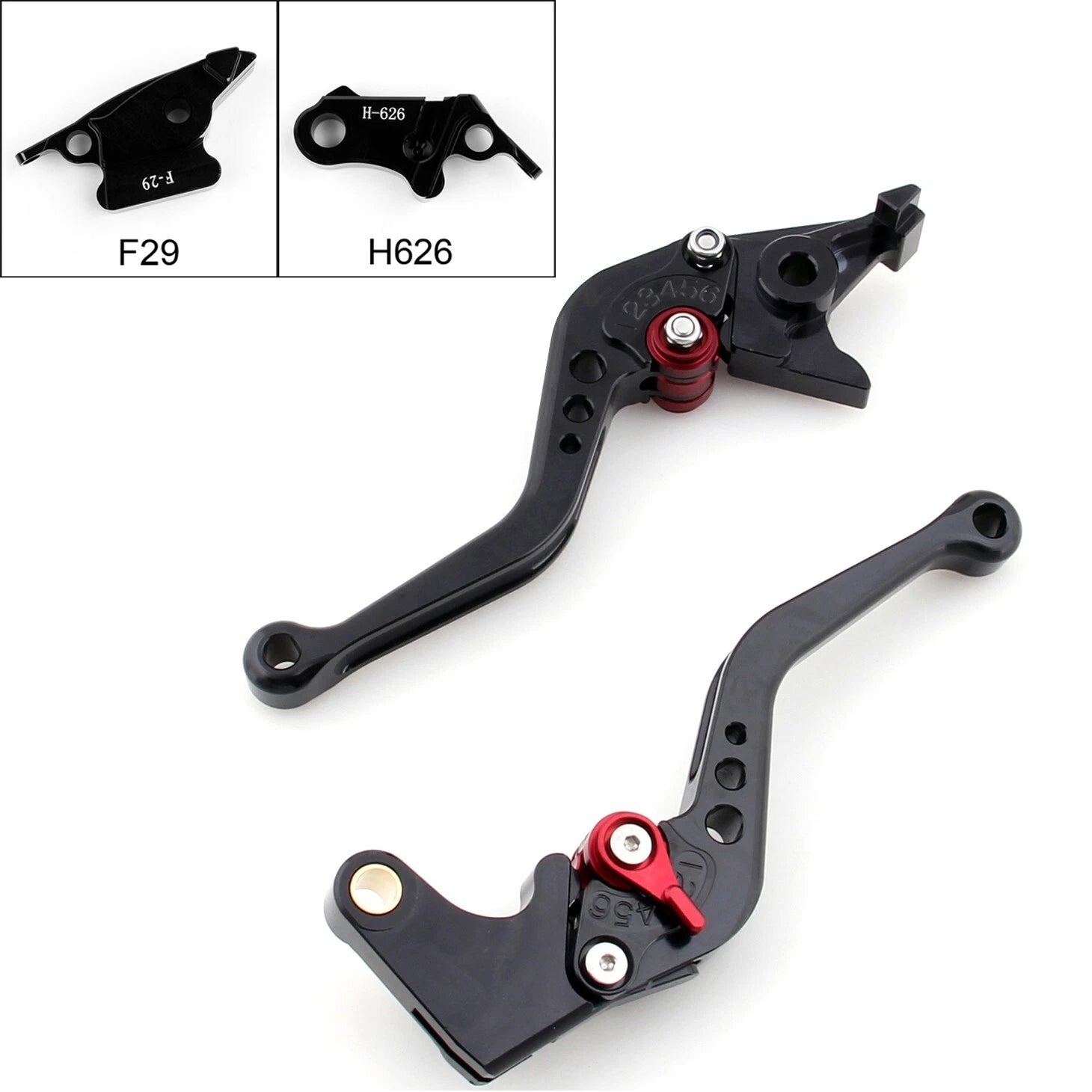 Short Brake Clutch Levers for Honda CBR929RR (2000–2001) - Black
