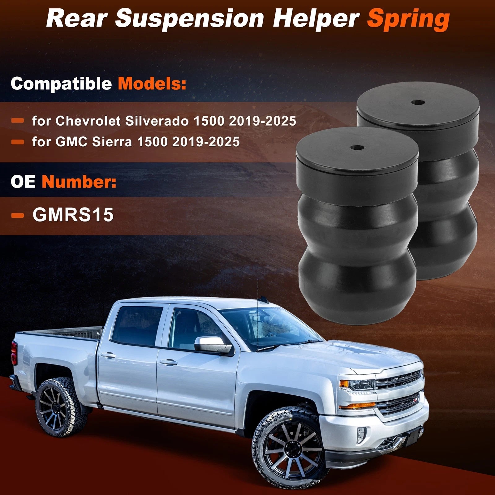 Rear Suspension Helper Spring Kit for Chevrolet Silverado 1500 (2019–2025)