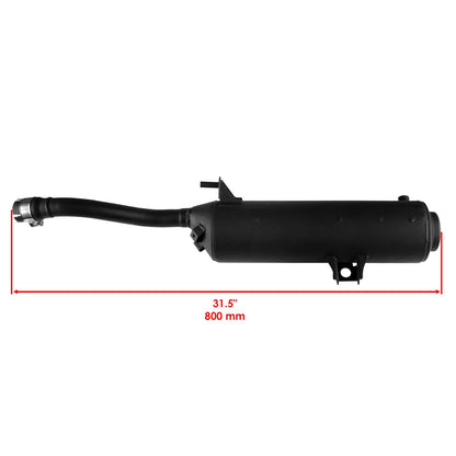 Exhaust Muffler and Gaskets Replacement for Honda Foreman 500 TRX500FM (2012–2013)