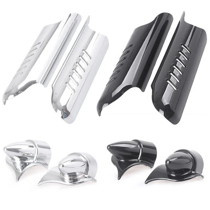 2X Fork Lower Leg Deflector Shield Cover for Harley Touring Road King Classic (2008–2013)