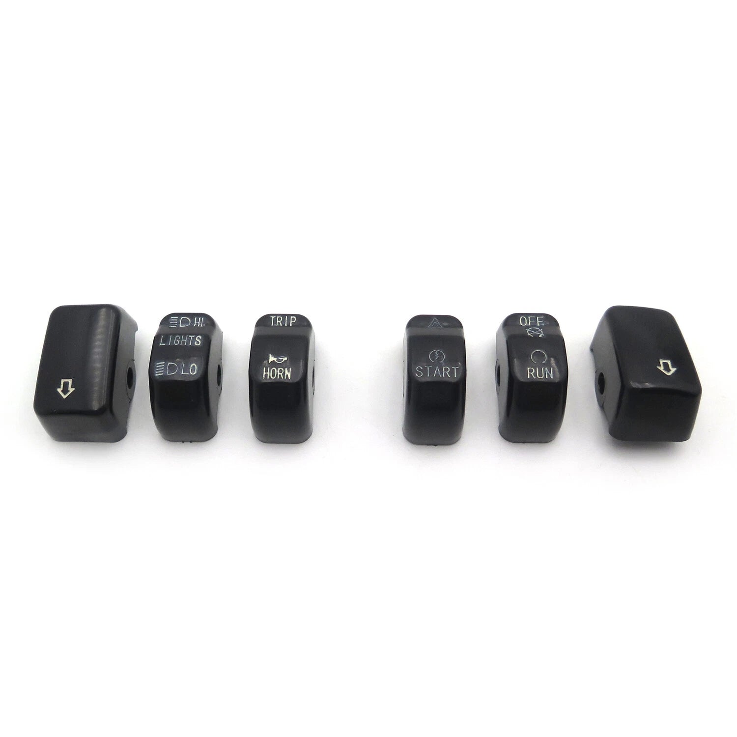 Black Hand Controls Switch Button Covers for Harley Davidson Softail (2011)