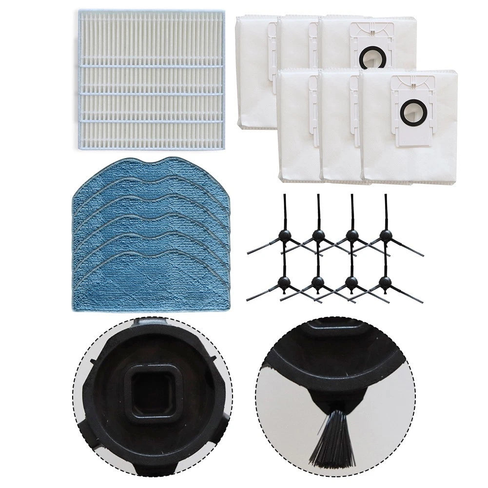 Filter Mop Cloth Dust Bag Side Brush Kit for