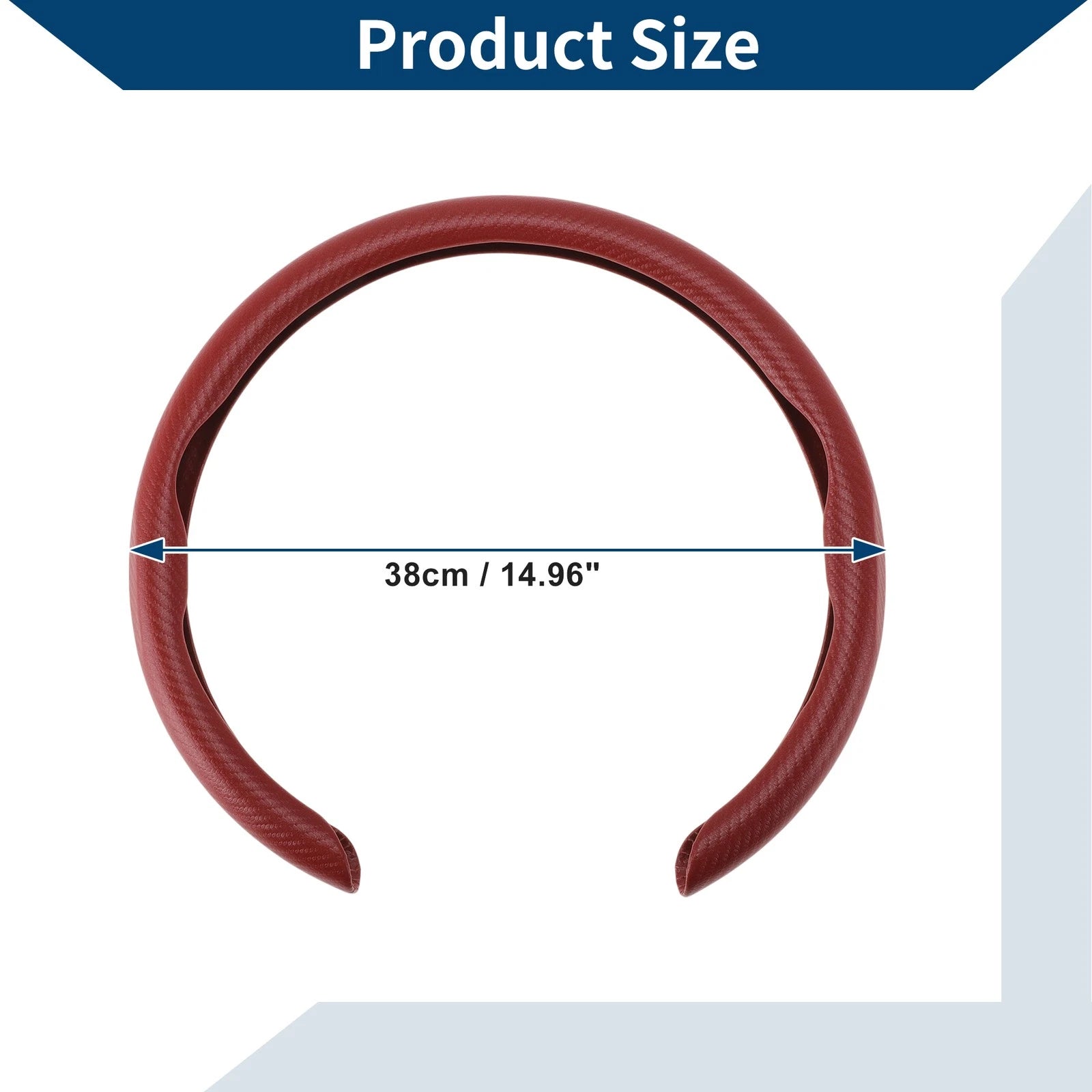 Rubber Steering Wheel Cover for Universal Fit (14.96")