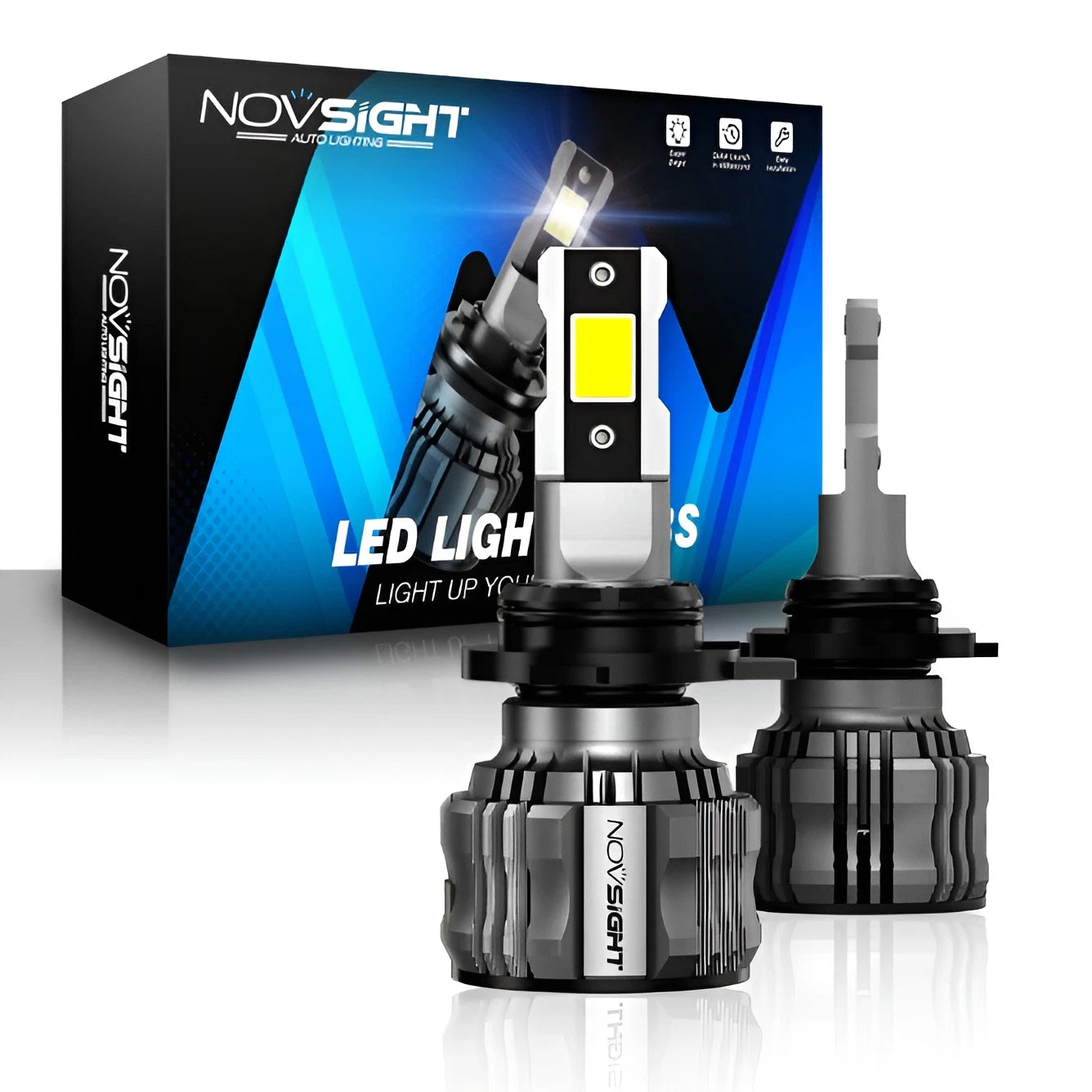 2X LED Headlight Kit Bulb 9012 HIR2 for High/Low Beam (6500K)