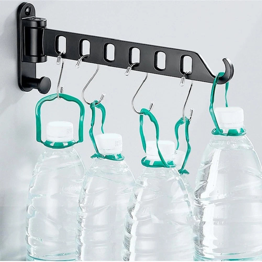 Space Saving Foldable Clothes Drying Rack Wall Mounted (No Drilling)