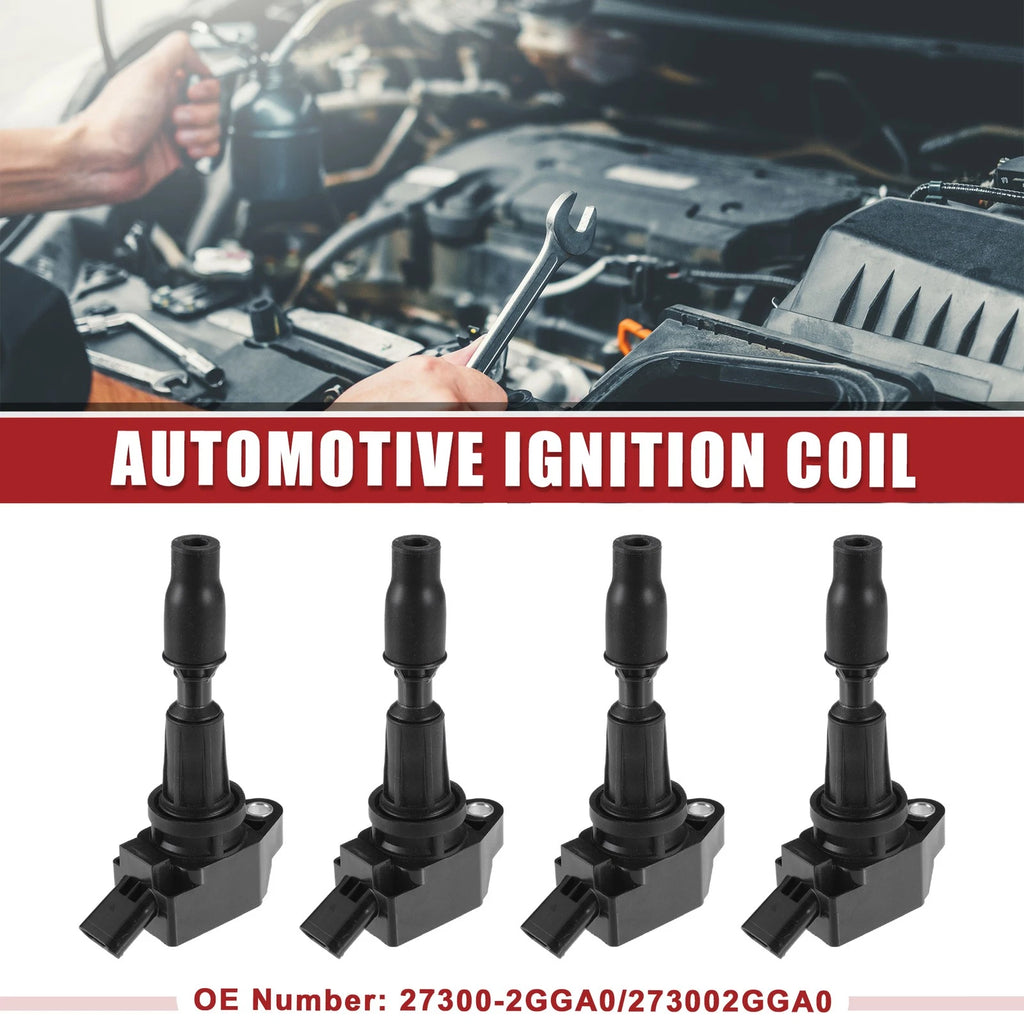 4 Pcs Ignition Coil Replacement for Kia Optima (2016–2020) Black