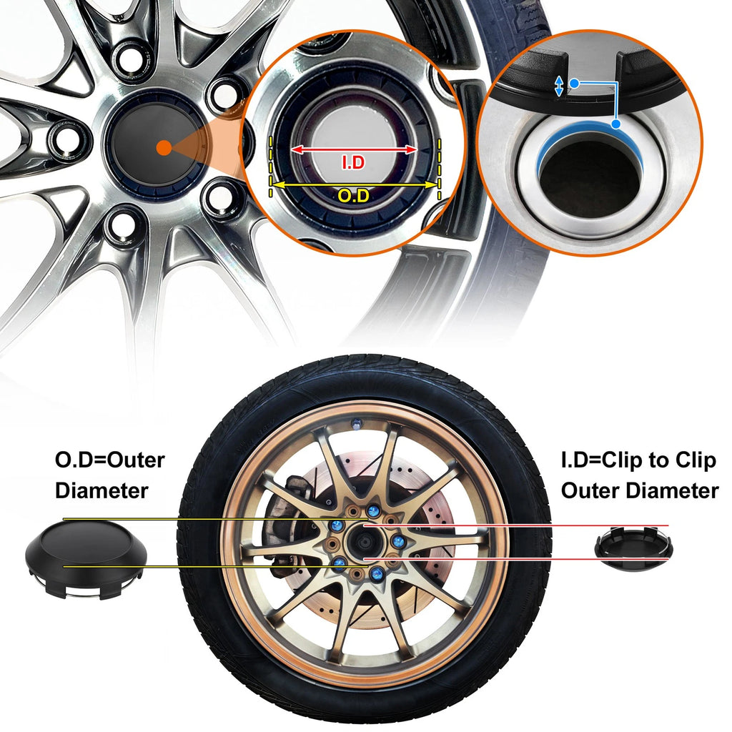Universal Wheel Center Hub Cap 102mm Matte Black (Fits )