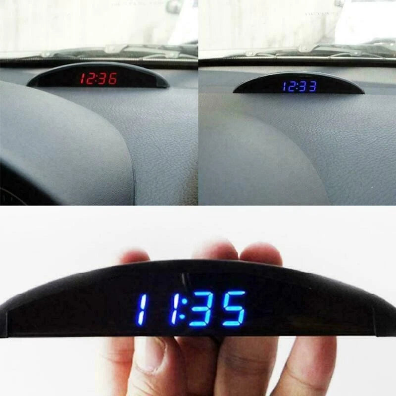 LED Digital Display In-Car Voltmeter Clock for Universal Vehicles