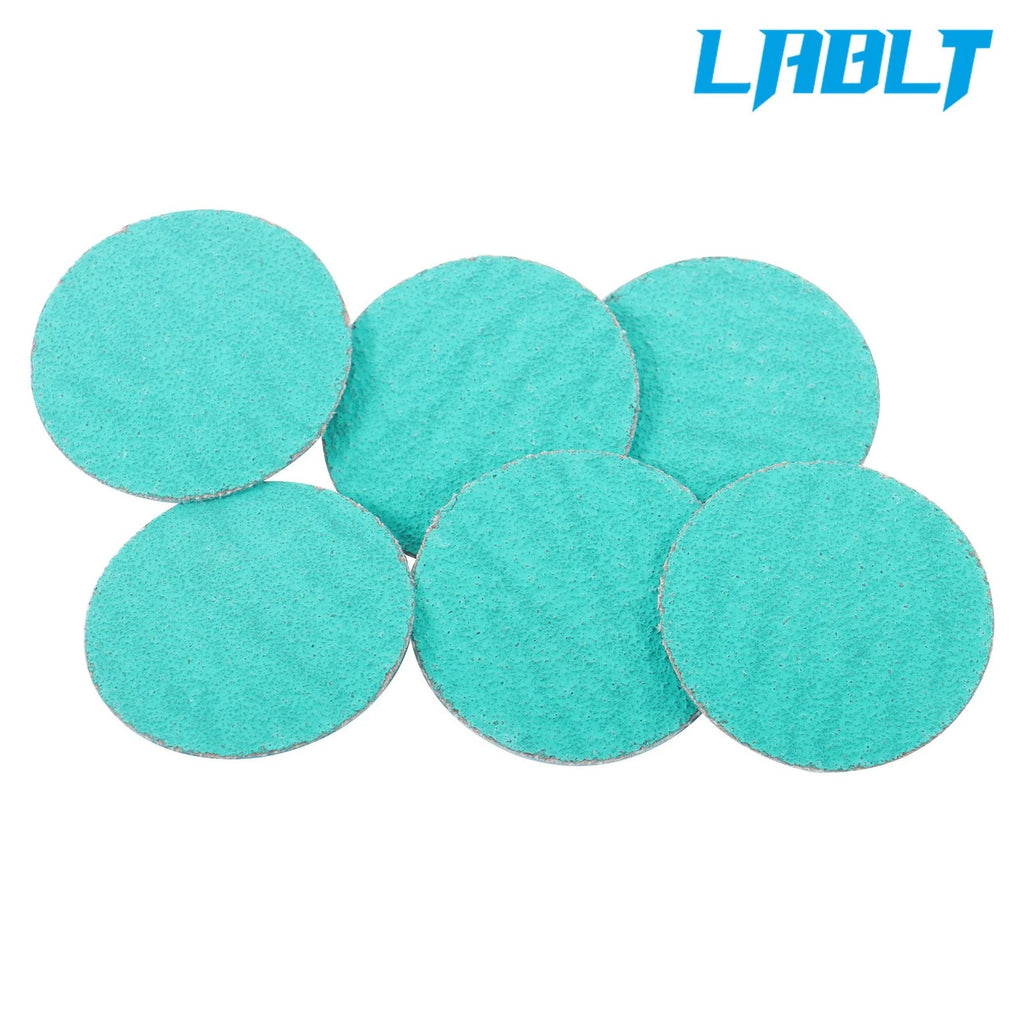 50Pack 2" 60 Grit Green Zirconia Quick Change Sanding Discs Type R