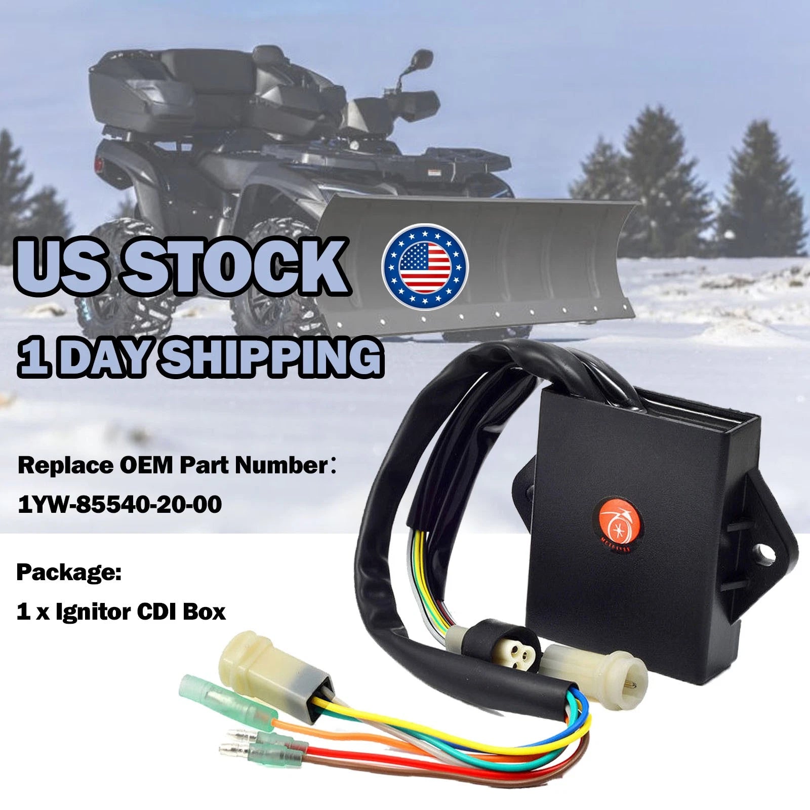 CDI Box for Yamaha Big Bear YFM350FW YFM350ER (1987–1988) 1YW-85540-20-00