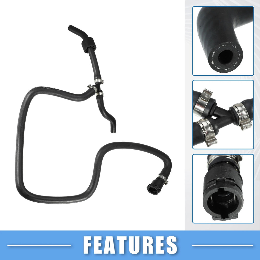 Engine Coolant Hose Replacement for BMW X5 4.4L V8 (2004–2006) Rubber Black