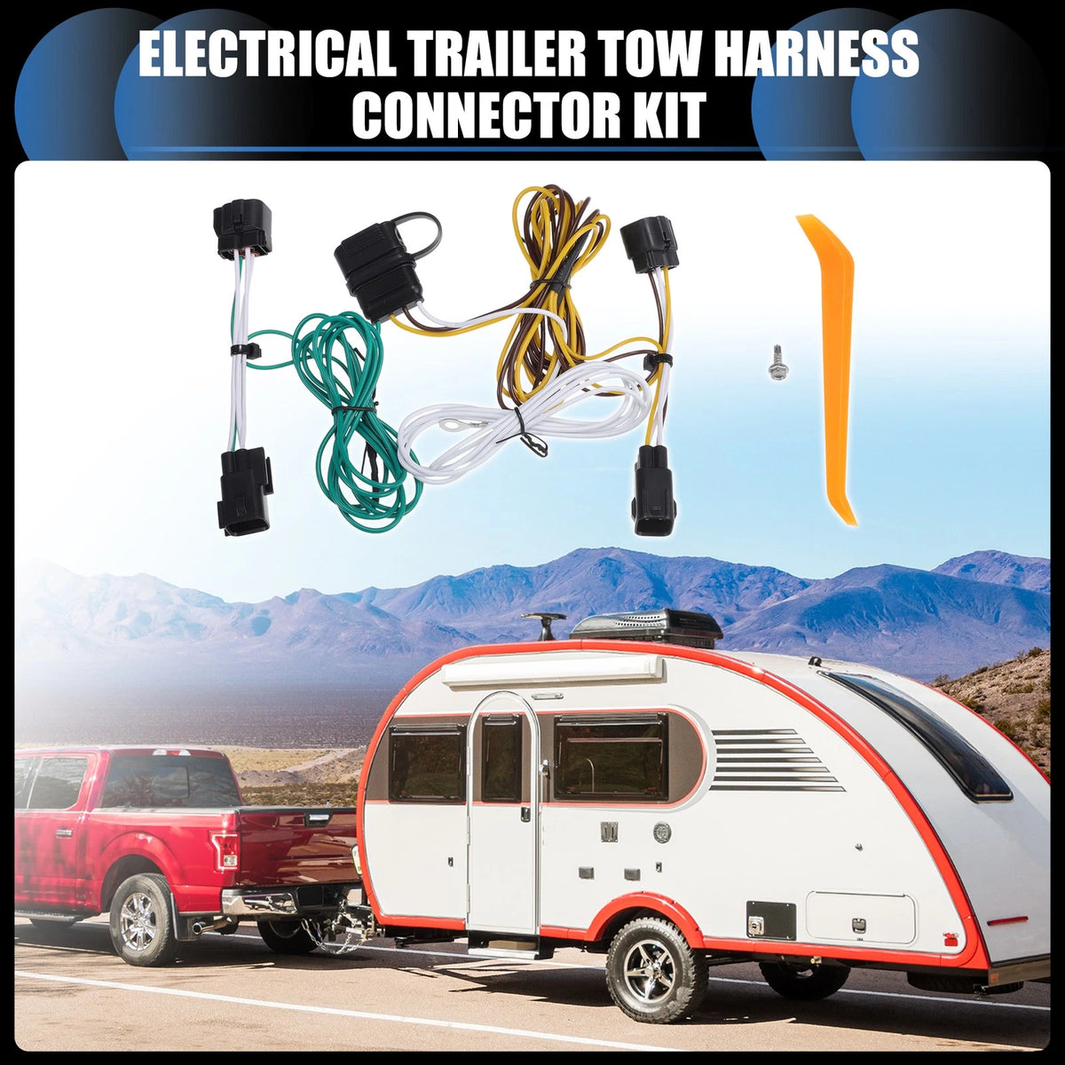 Electrical Trailer Tow Harness Connector Set for Jeep Wrangler (1998–2006)