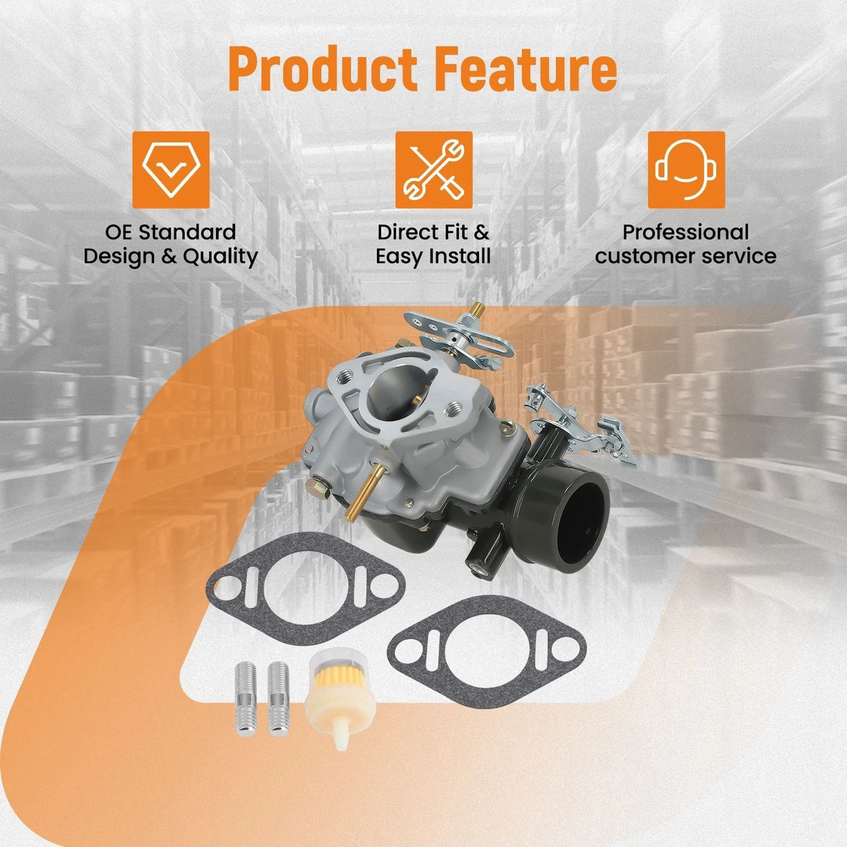 Carburetor Kit for John Deere 1020, 2010, 2020, 2030, 2510 (1960–1980)