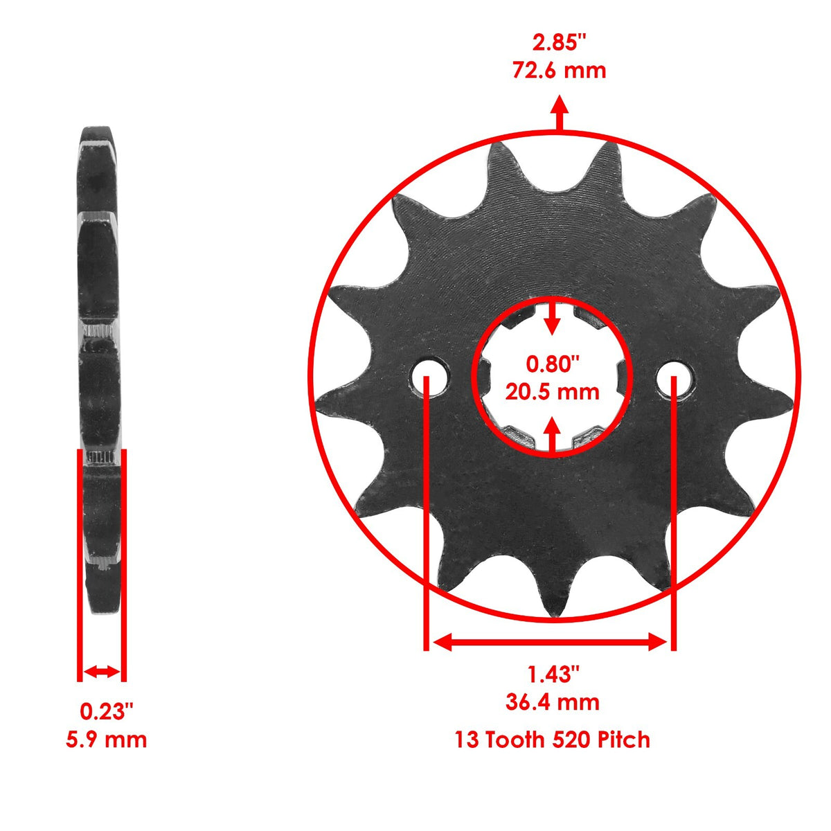Drive Chain and Sprocket Kit Replacement for Honda TRX300EX (1993–2008)