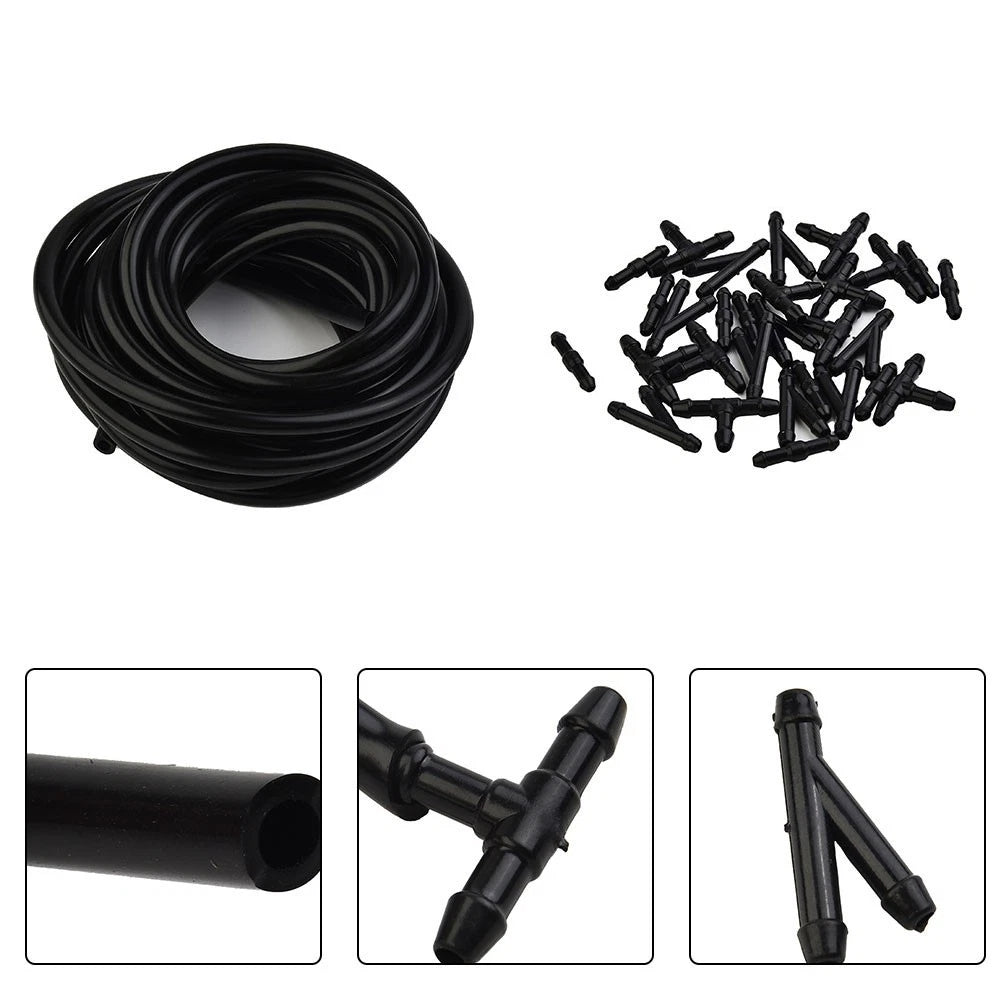 Wiper Hose Tube Jet Replacement for Car (5M, Black)