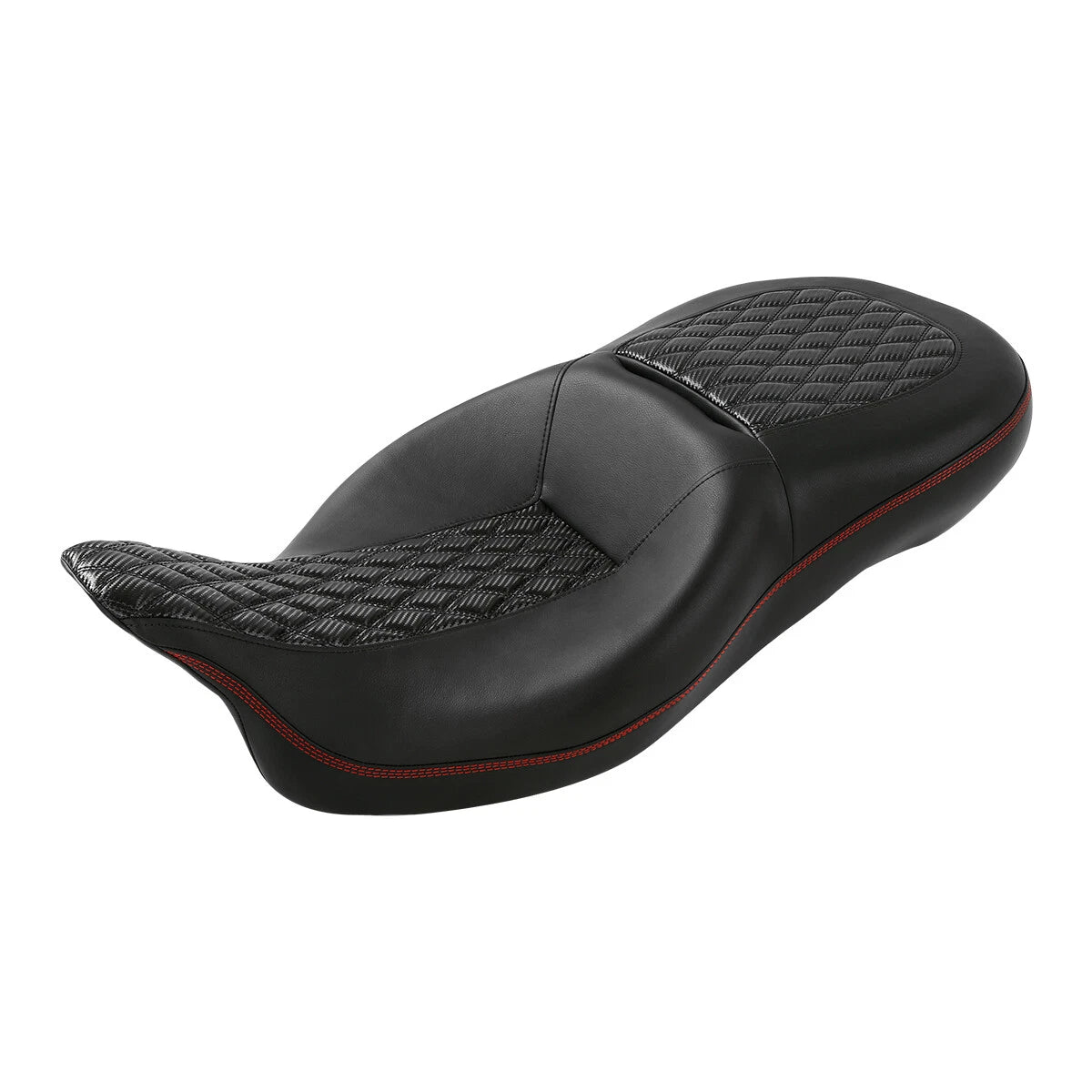 2X Black Red Driver Passenger Seat for Harley Electra Street Glide (2009–2023)