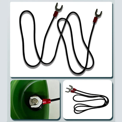 Electric Fence Ground Connection Kit with Stainless Steel Alligator Clips