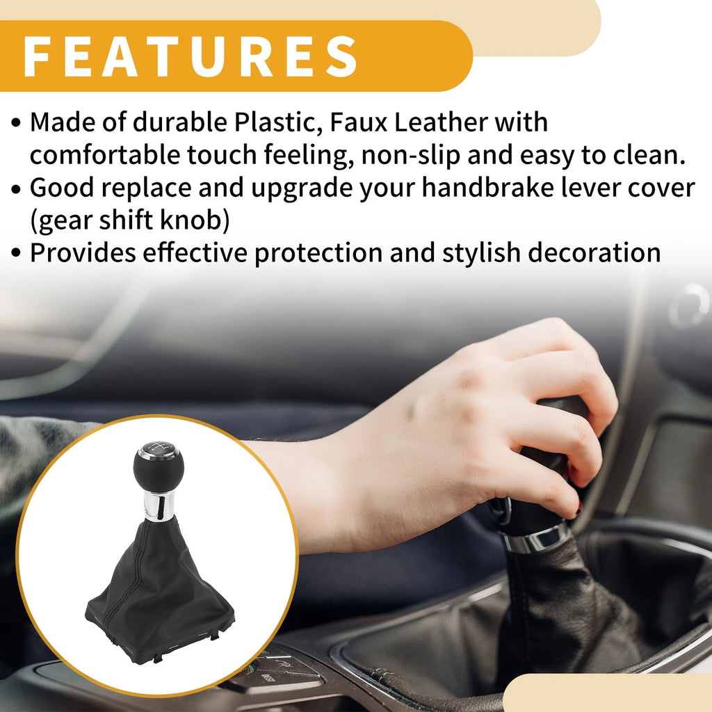 Gear Shift Knob with Boot Dust Cover for Audi A3 (2005–2015)