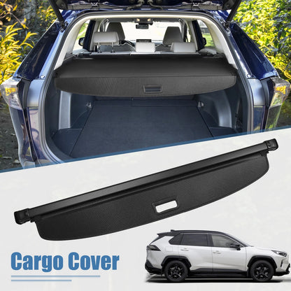 Retractable Cargo Cover for Toyota RAV4 (2019–2023) Black Trunk Shade