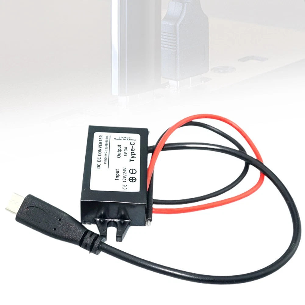 DC-DC Step Down Converter 12V/24V to 5V USB Type-C Power Adapter