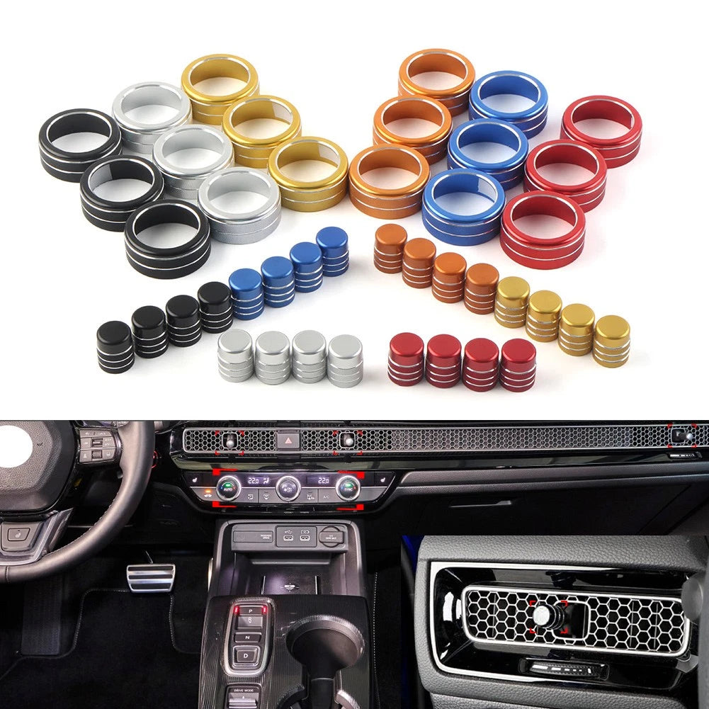 Central Control Switch Knob Ring Cover Trim for Honda Civic 2022+