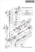 Lower Unit Seal Kit for Yamaha 225 250 300 HP (93101-30002, 93101-30019)