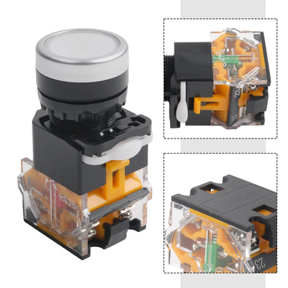 22mm Momentary Switch 1NO 1NC 440V 10A Fire Resistant