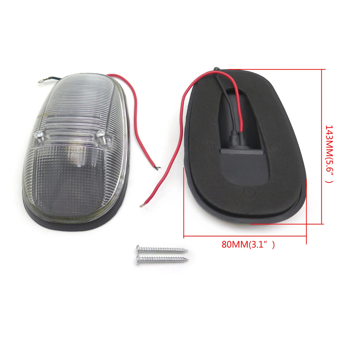 5X Clear Cab Roof Top Marker Light Lens w/Base for Dodge Ram 2500 3500 (2003–2017)