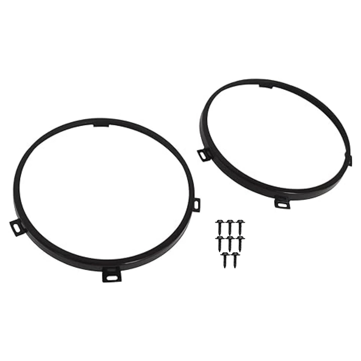 2X Round Headlight Mount Bracket Rings for Jeep Wrangler JK (2007–2017)