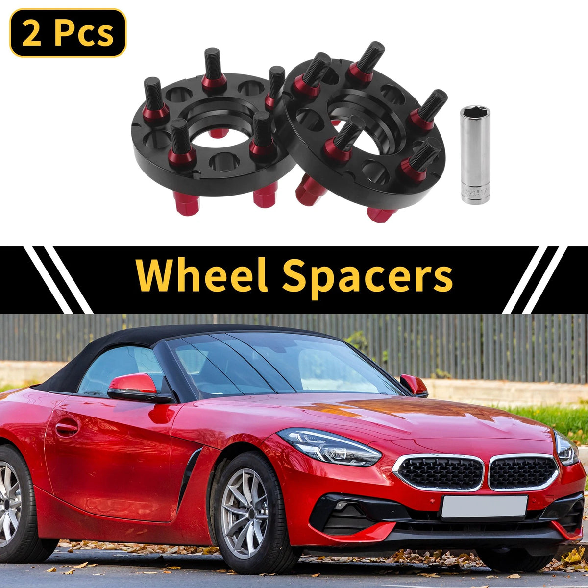 2 Pcs Wheel Spacers 5x112 66.56mm Hubcentric M14x1.25 for BMW Z4 G29 (2019–2020)