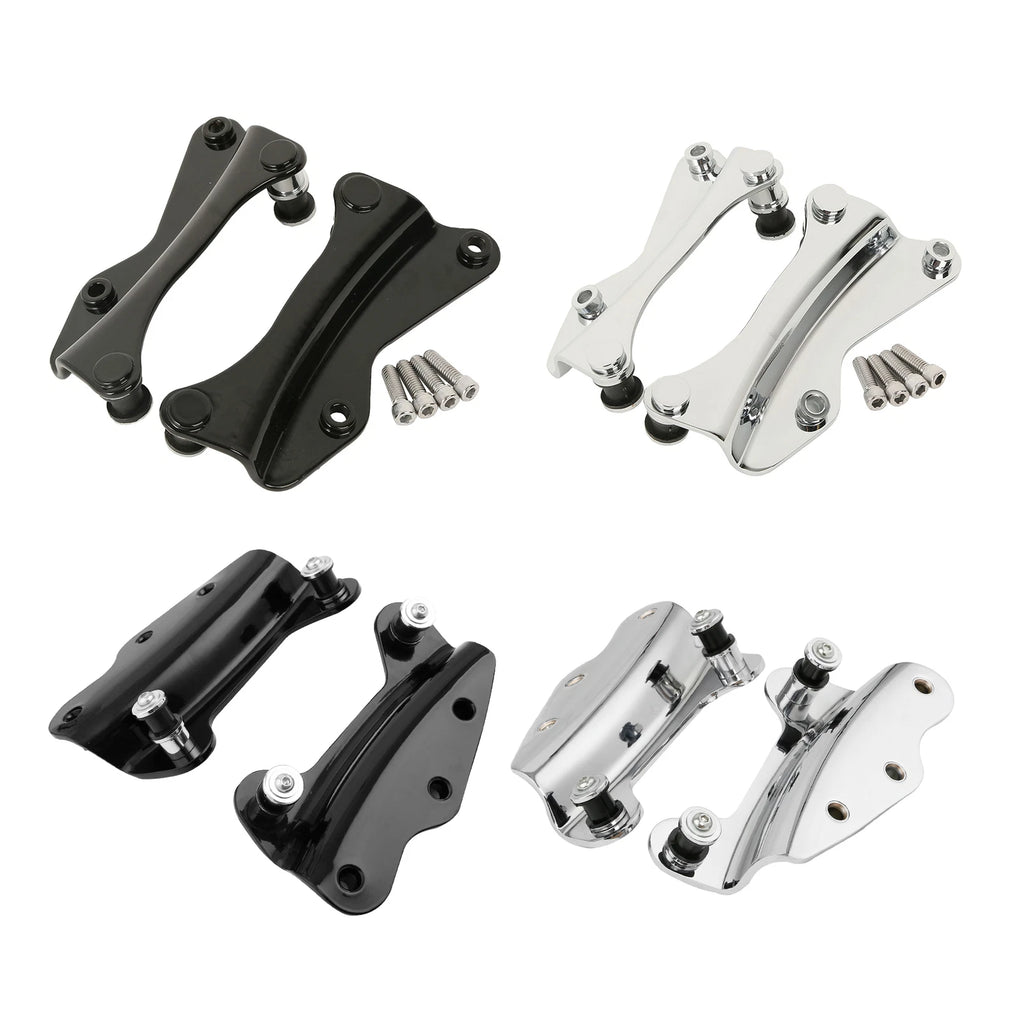 4 Point Docking Hardware Kit for Harley Touring Glide (2009–2025) Chrome/Black