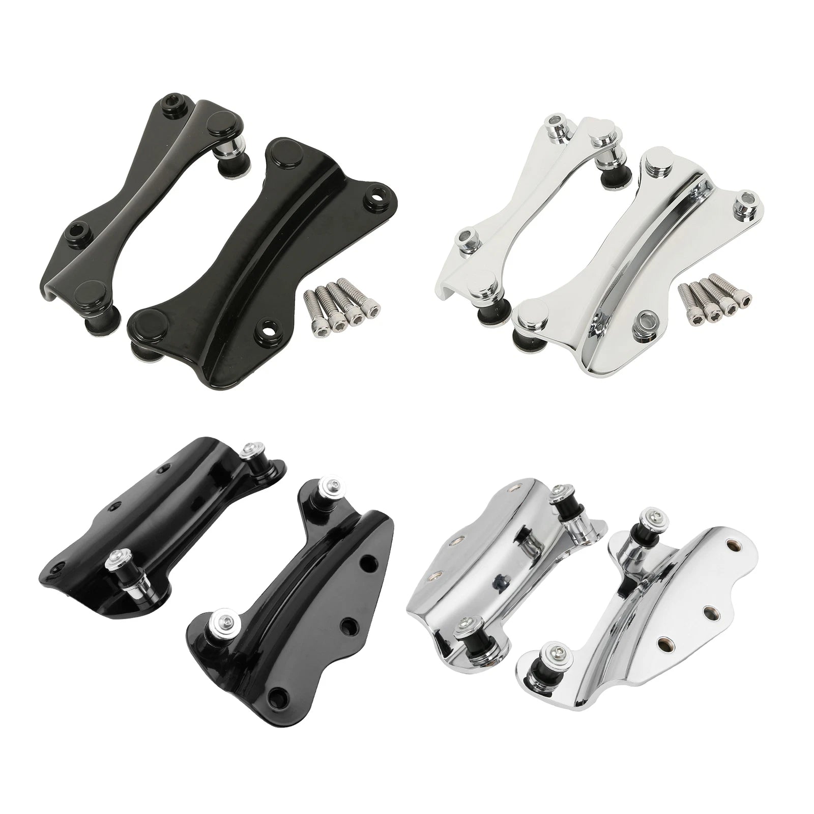 4 Point Docking Hardware Kit for Harley Touring Glide (2009–2025) Chrome/Black