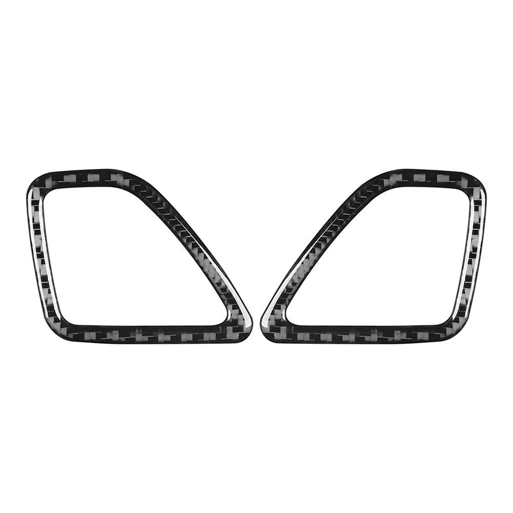 2X Carbon Black Dashboard Air Vent Outlet Cover Trim for Jeep Cherokee (2014–2023)