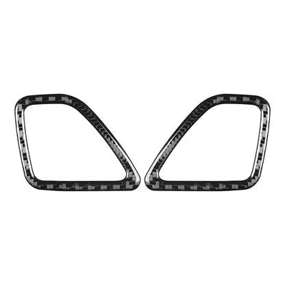 2X Carbon Black Dashboard Air Vent Outlet Cover Trim for Jeep Cherokee (2014–2023)