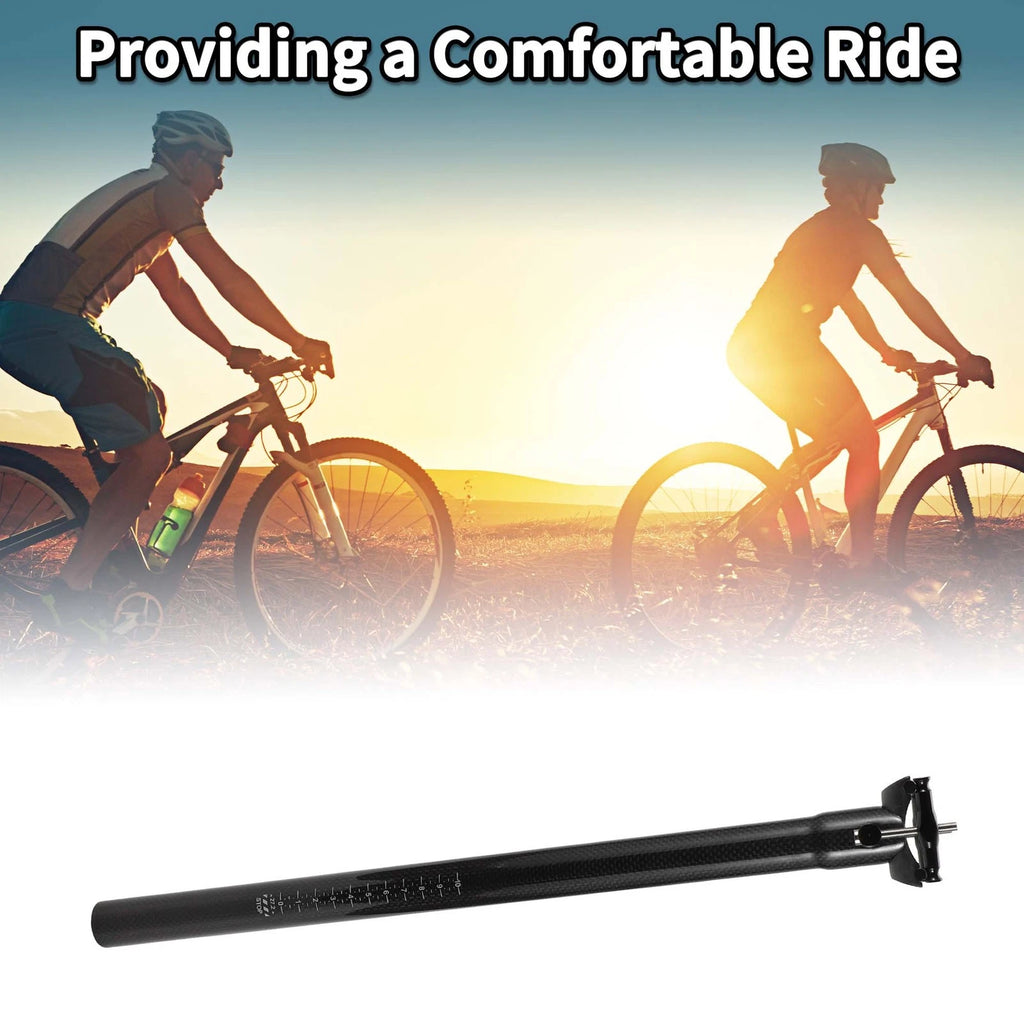 Bike Seatpost 27.2x450mm Suspension Replacement Saddle Post Gloss Black
