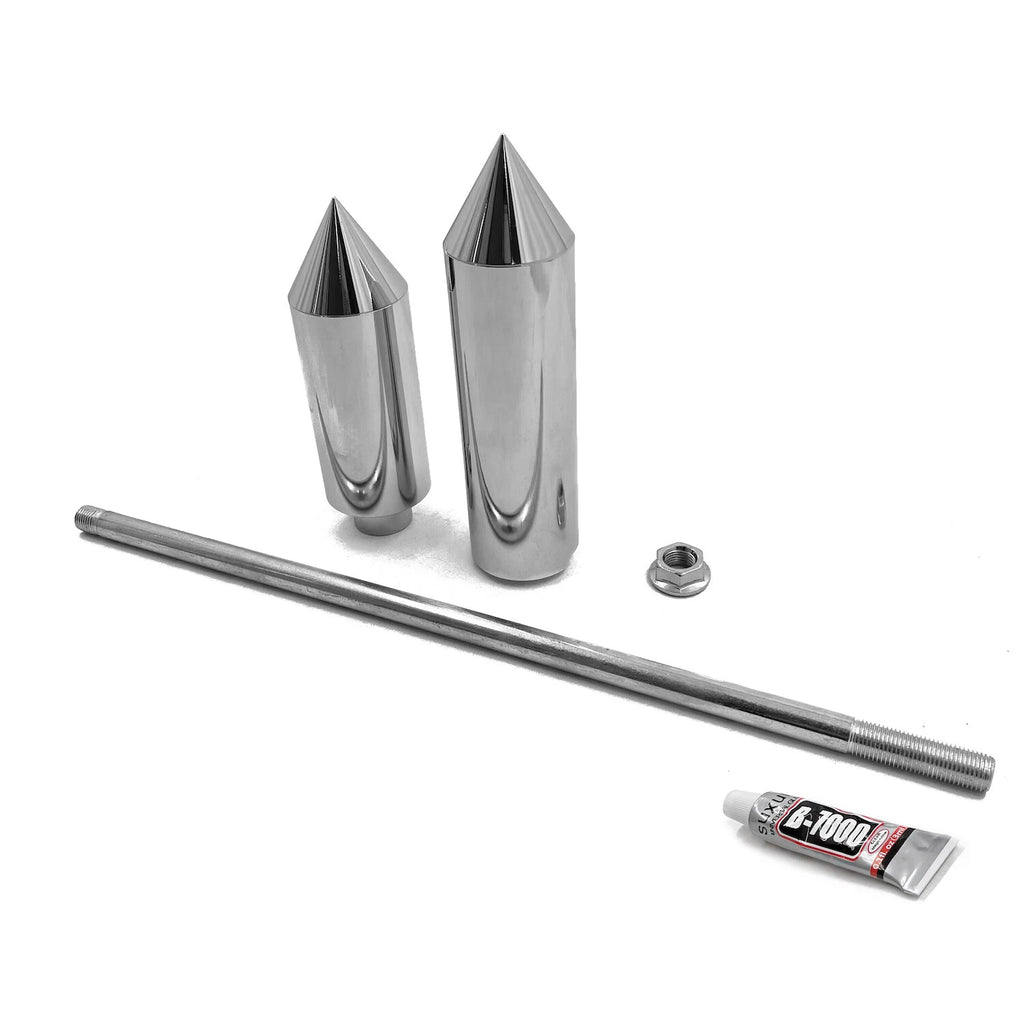 Chrome Spike Frame Sliders for Honda RC51 (2002–2006)