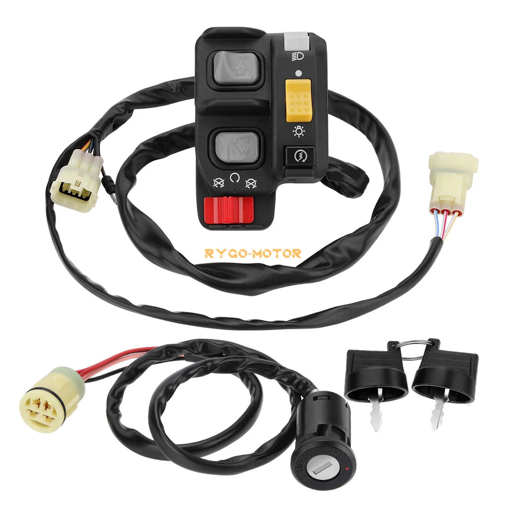 Handlebar & Key Switch for Honda Foreman 450 ES TRX450FE TRX450ES (1998–2004)