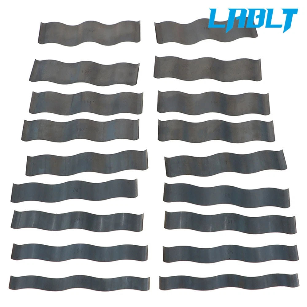 Set of 9 Wavy Steel Parallel Parallels for Precise Machining (Hardened)