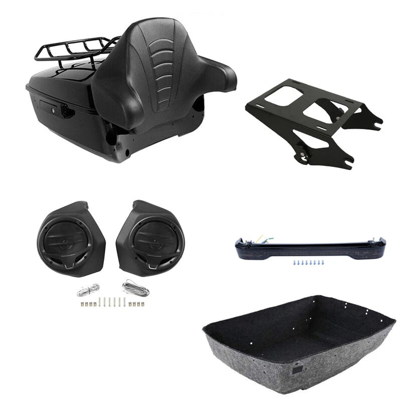 2X Trunk Backrest Mount Light Speakers for Harley Electra Glide (2014–2026)