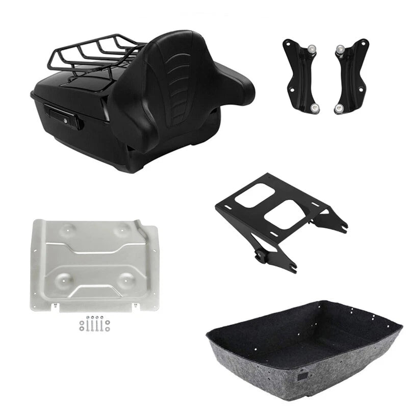 Trunk Backrest Pad Rack Mount Plate for Harley Touring (2014–2026)