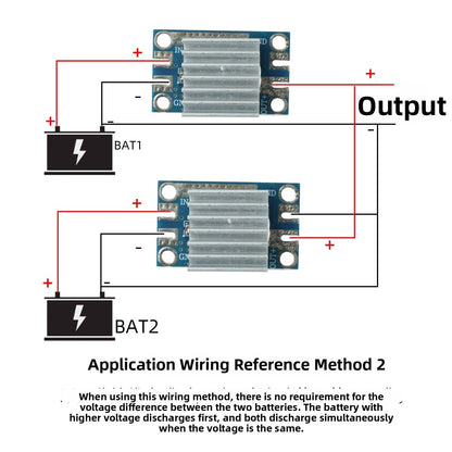 50A Ideal Diode Module for Solar Power Systems (DC 4V to 90V)