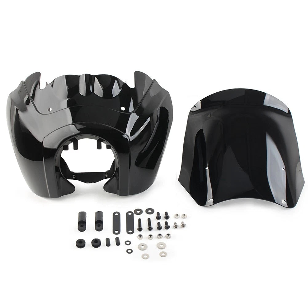 Front Fairing Windshield Black for Harley Davidson Dyna Wide Glide (2006–2017)